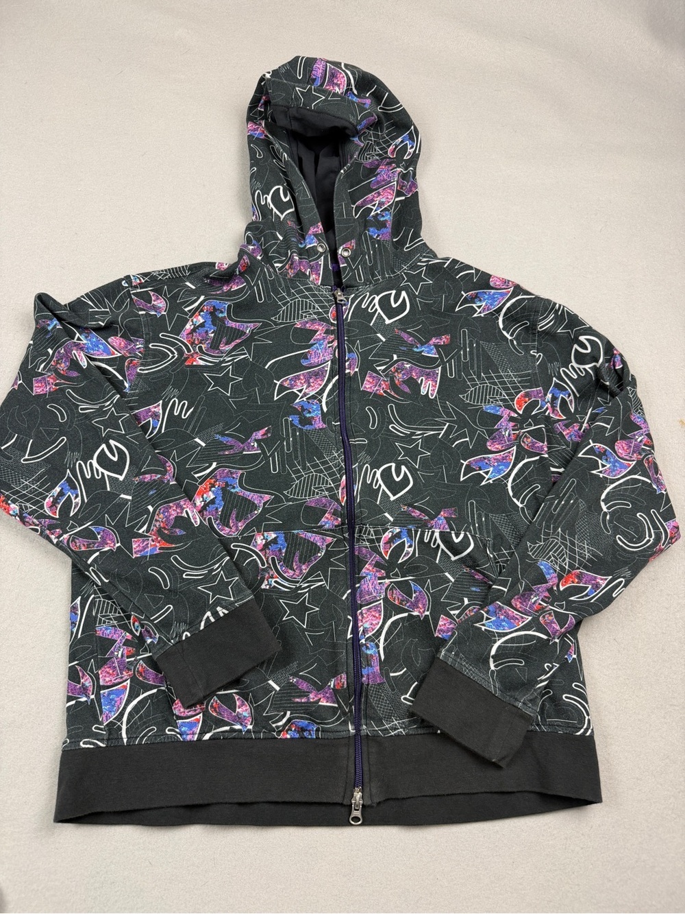 Robert Graham Men's Gamma Rays Black Printed Tracksuit Hoodie